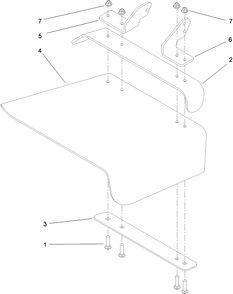 Rubber Deflector Assembly Diagram and Parts List for 74267 403247200-999999999 Toro Lawn Mower