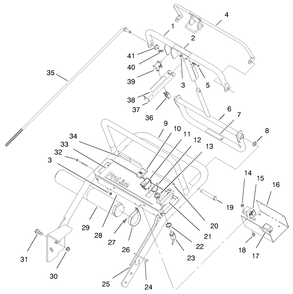 Handle & Control Panel Assembly Diagram and Parts List for 30177 890001 - 899999 Toro Lawn Tractor Accessories