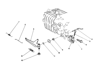 Governor Assembly (Engine Model No. 47pm1-5) Diagram and Parts List for 38186 3900001 - 3999999 Toro Snow Blower