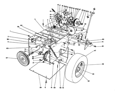 Traction Assembly Diagram and Parts List for 38052 4900001 - 4999999 Toro Snow Blower