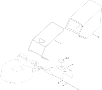 Bag And Chute Assembly Diagram and Parts List for 21852 411700000 - 411899999 Toro Lawn Mower