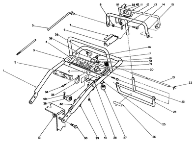 Handle Assembly Diagram and Parts List for 30175 20000001 - 29999999 Toro Lawn Tractor Accessories