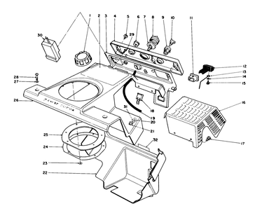 Control Panel & Shrouding Assembly Diagram and Parts List for 38186 3900001 - 3999999 Toro Snow Blower