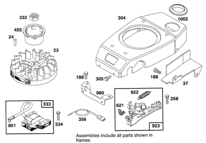 Engine Gts 150 Diagram and Parts List for 20922BC 59000001 - 59999999 Toro Lawn Mower