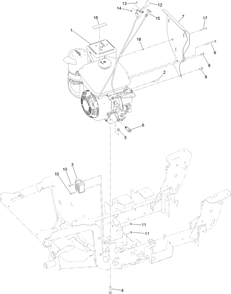 Engine Assembly Diagram and Parts List for 34230 400000000-408787720 Toro Spreader