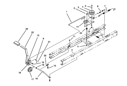 Clutch Assembly Diagram and Parts List for 71203 3900001 - 3999999 Toro Lawn Tractor