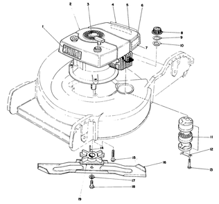 Engine Assembly Diagram and Parts List for 20758 3000001 - 3999999 Toro Lawn Mower