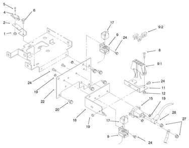 Hoodstand Electrical Housing & Wire Harness Diagram and Parts List for 73448 8900001 - 8900499 Toro Lawn Tractor