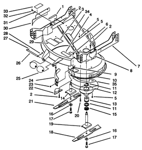 Deck & Spindle Assembly Diagram and Parts List for 30137 490001 - 490285 Toro Lawn Mower