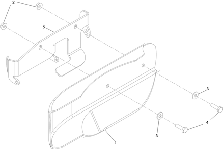 Side Deflector Assembly Diagram and Parts List for 34230 408000000 - 412799999 Toro Sprayer
