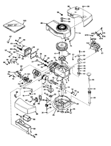 Engine Tecumseh Model Tnt100-10043 Diagram and Parts List for 21500 5000001 - 5999999 Toro Lawn Mower