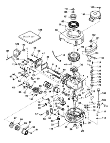 Tecumseh Engine Model No. Lav50 Type 62003 (Model No. 56022) Diagram and Parts List for 56022 5000001 - 5999999 Toro Lawn Tractor