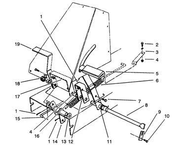 Brake & Clutch Assembly Diagram and Parts List for 56185 2000001 - 2999999 Toro Lawn Tractor