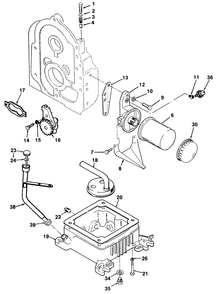 Oil System Diagram and Parts List for Z1-24OE04 1000001 - 1999999 Toro Lawn Tractor