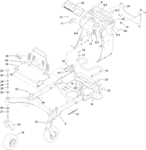Frame Assembly Diagram and Parts List for 79518 404314200-999999999 Toro Lawn Mower
