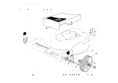 Front Wheel And Pivot Arm Assembly Diagram and Parts List for 20456 6000001 - 6999999 Toro Lawn Mower