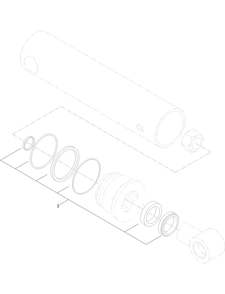 Hydraulic Cylinder Assembly No. Au129434 Diagram and Parts List for 25403 400000000 - 401399999 Toro Lawn Tractor Accessories