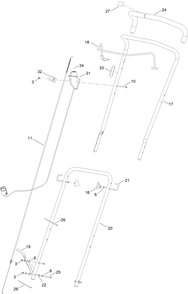 Handle Assembly Diagram and Parts List for 02614T 400000000 - 999999999 Toro Lawn Mower