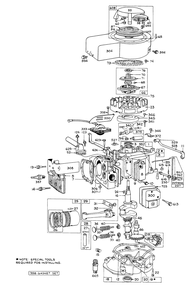 Engine Model Series 130902 (Recoil) Diagram and Parts List for 57054 0000001 - 0999999 Toro Lawn Tractor