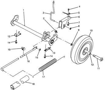 H.P. Rear Axle Assembly Diagram and Parts List for 20903BC 4900001 - 4999999 Toro Lawn Mower