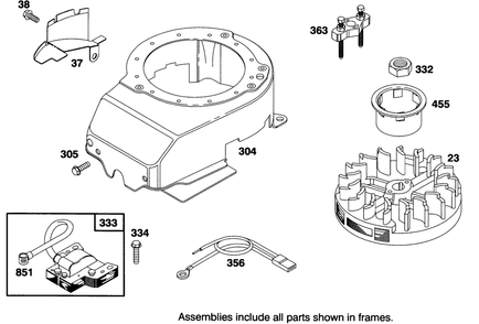 Engine Briggs & Stratton Model 127702-0115-01 Diagram and Parts List for 20903B 4900001 - 4999999 Toro Lawn Mower