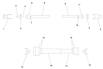 Part Location Diagram of 01-282-2100 Toro YOKE-TUBE, INNER