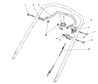 Traction Control Assembly Diagram and Parts List for 26625B 2000001 - 2999999 Toro Lawn Mower