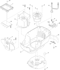 Motor Module Assembly No. 138-6660  Lower Shroud Assembly Diagram and Parts List for 21357 400000000 - 410499999 Toro Lawn Mower