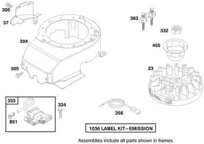Engine Briggs & Stratton Model 127802-1761-E1 Diagram and Parts List for 21013 8900001 - 8999999 Toro Lawn Mower