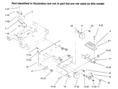 Front Plate. Relays Diagram and Parts List for 73402 6900001 - 6999999 Toro Lawn Tractor