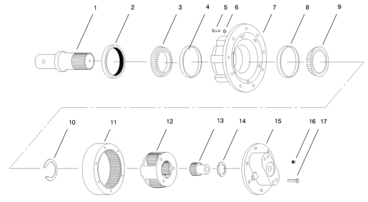 Planetary Gear Assembly Diagram and Parts List for 22400 800001 - 800292 Toro Lawn Tractor Accessories
