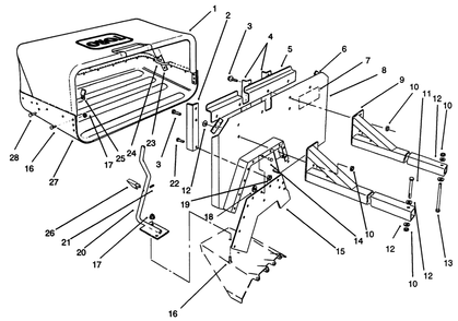 36" Model 30125 Diagram and Parts List for 30125 590001 - 599999 Toro Lawn Tractor Accessories