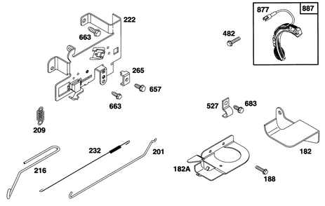 Engine Briggs & Stratton Model 28b707-0126-01 Diagram and Parts List for 70120 4900001 - 4999999 Toro Lawn Tractor