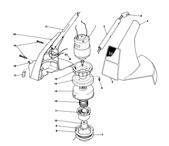 Motor Housing Assembly Diagram and Parts List for 51555 8000001 - 8999999 Toro Trimmer