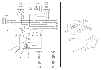 Electrical Wiring Diagram And Side Discharge Chute Diagram and Parts List for 20650 89000001 - 89999999 Toro Lawn Mower