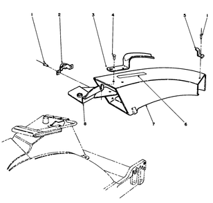 Side Discharge Chute Model No. 59110 (Optional) Diagram and Parts List for 20629C 7000001 - 7999999 Toro Lawn Mower