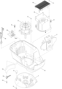 Motor Module Assembly No. 140-1275   Lower Shroud Assembly Diagram and Parts List for 21863 400000000 - 409999999 Toro Lawn Mower
