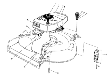 Engine Assembly Diagram and Parts List for 16297 3000001 - 3999999 Toro Lawn Mower