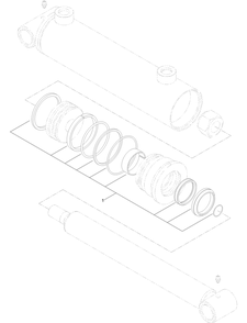Hydraulic Cylinder Assembly No. Au8hc25036 Diagram and Parts List for 23898 400000000 - 999999999 Toro Lawn Tractor Accessories