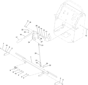 Part Location Diagram of 119-7244 Toro ROD-BRAKE