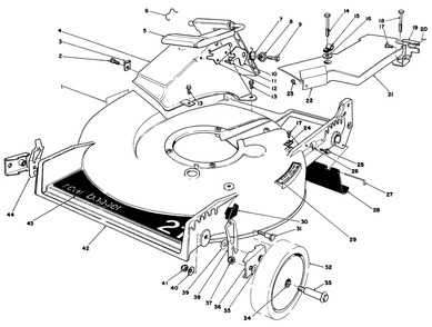 Housing Assembly Diagram and Parts List for 20676 5000001 - 5999999 Toro Lawn Mower