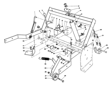 Parking Brake & Lift Frame Assembly Diagram and Parts List for 30754 60402 - 69999 Toro Lawn Tractor
