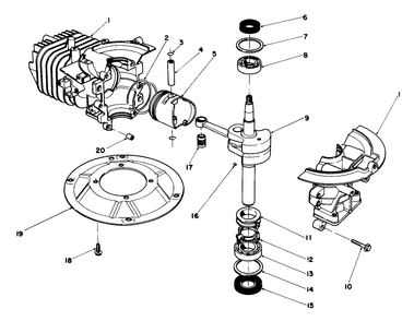Engine Assembly Model No. 47ph7 Diagram and Parts List for 22035 8000001 - 8002989 Toro Lawn Mower