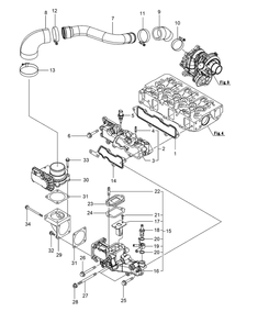 Part Location Diagram of 127-3771 Toro Manifold-Intake, Air