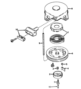 Rewind Starter N0. 590420 (Recoil) Diagram and Parts List for 56005 2000001 - 2999999 Toro Lawn Mower