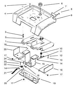 Fender And Support Diagram and Parts List for 73362 6900001 - 6999999 Toro Lawn Tractor