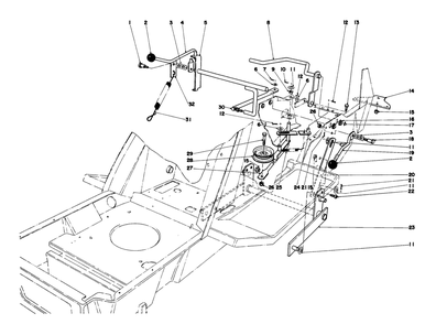 Shift & Clutch Assembly Diagram and Parts List for 57357 4000001 - 4999999 Toro Lawn Tractor