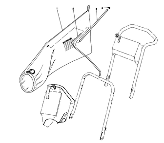 Giant Bag Kit No. 22-4810 (Optional) Diagram and Parts List for 21658 8000001 - 8999999 Toro Lawn Mower