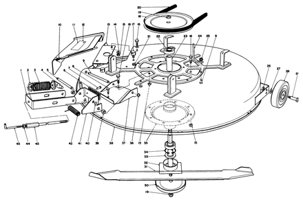 Mower Assembly Diagram and Parts List for 56155 3000001 - 3999999 Toro Lawn Tractor