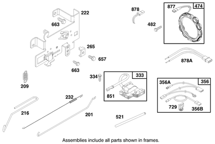 Engine Briggs & Stratton Model 28q777-0668-A1 Diagram and Parts List for 71218 7900001 - 7999999 Toro Lawn Tractor